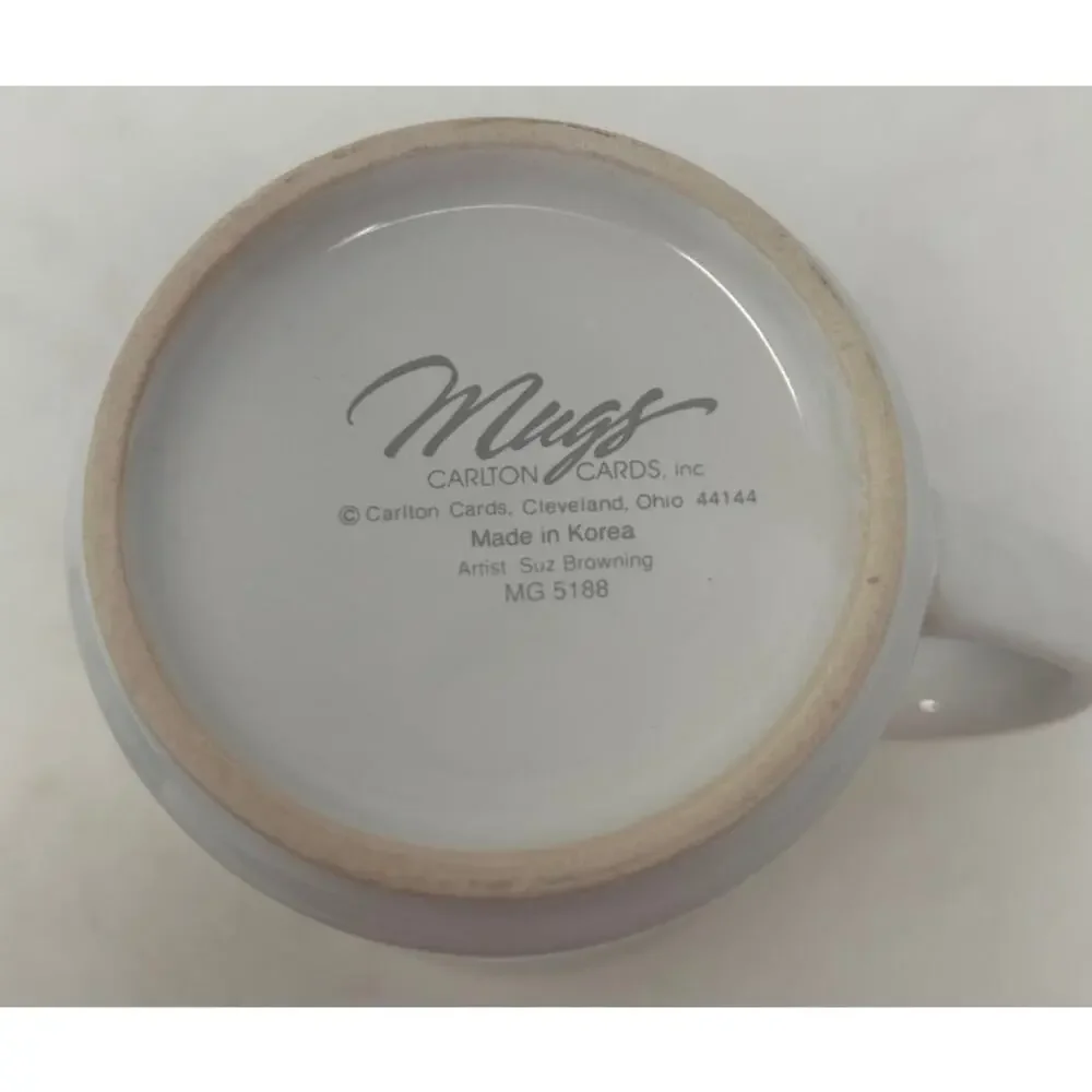 Mugs Carlton Cards White Purple 'Over The Hill' Mug 3 3/4